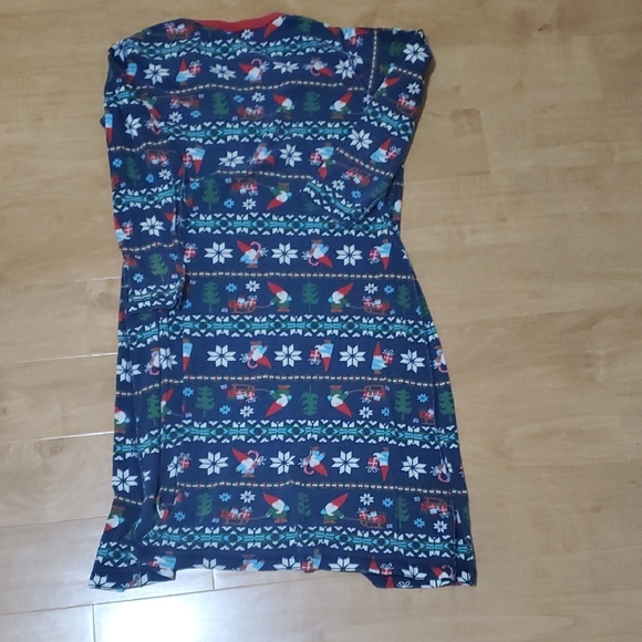Hanna Andersson Red and Blue Holiday Pajama Dress - Picture 3 of 3